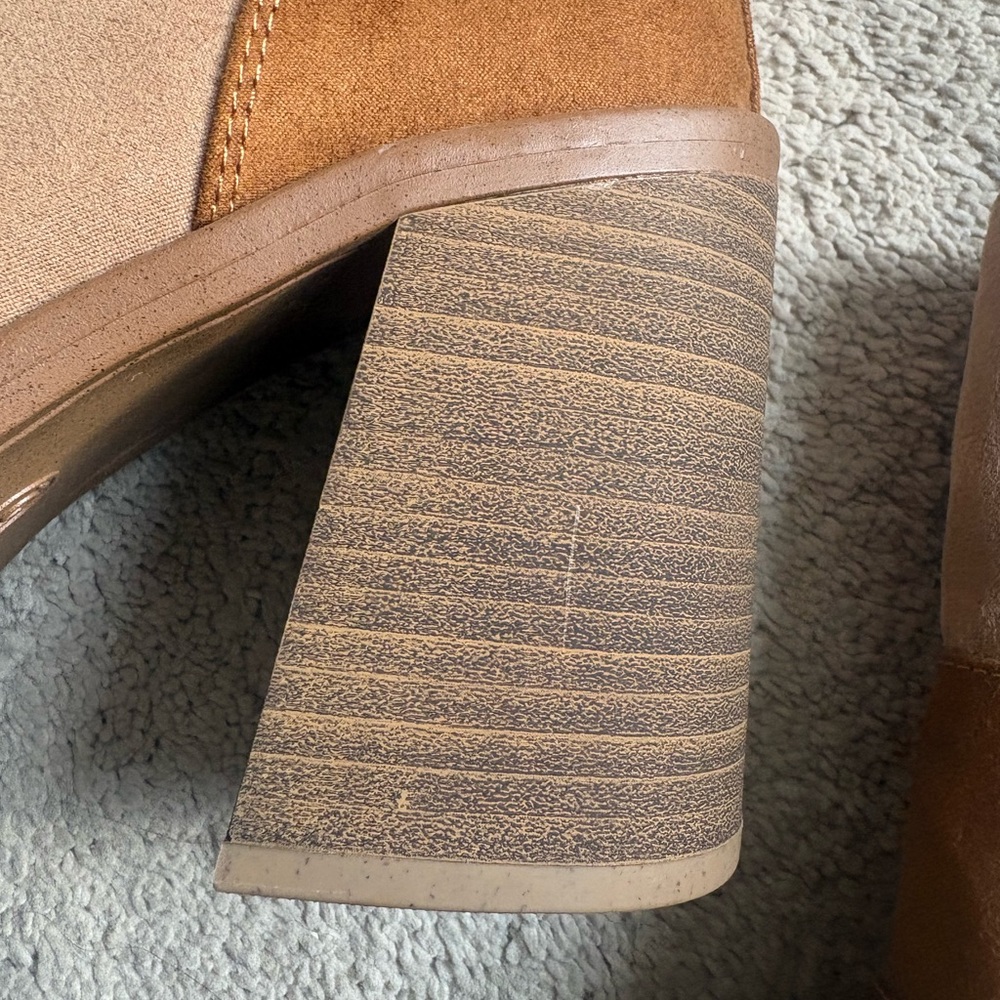 Target Patchwork Suede Platform Ankle Boots - Bro… - image 9